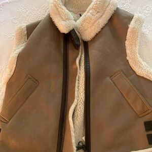 Zara Oversized Faux Shearling Vest